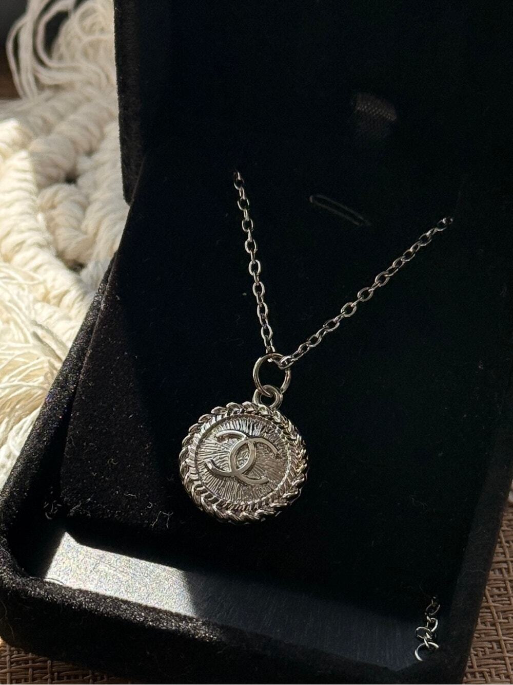 Vintage CC Gold Button Upcycled Necklace: BOGO Sale! ✨